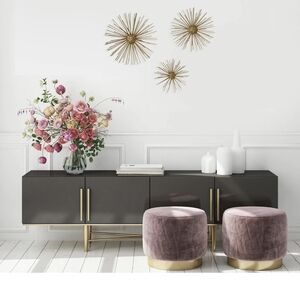 3-Piece Gold Urchin Wall Art Set